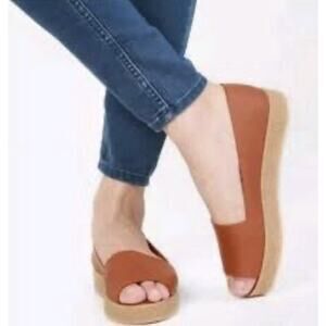 Melissa Women's “Puzzle” Rubber Platform Open Toe Slip On Shoes In Brown, Size 6